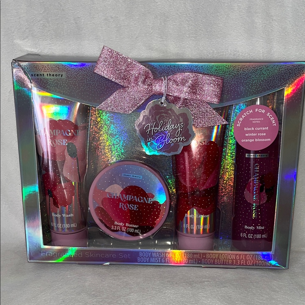 Champagne Rose Body Wash Set - Pink